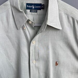 Ralph Lauren Classic Fit Light Green Shirt 17 32/33